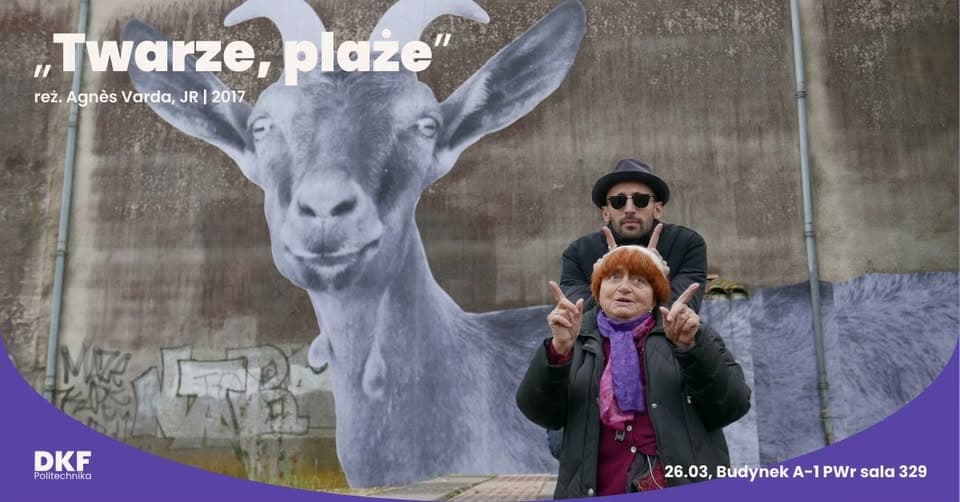 Seans filmu "Twarze, plaże" w DKF Politechnika